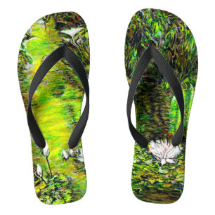 Ein Teich mit unreinen Gedanken Badesandalen