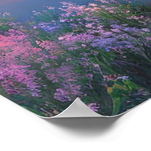 Ein Teich unter den Blume Poster (Ecke)