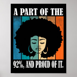 Ein Teil der 92% und stolz darauf, schwarze Uni- Poster