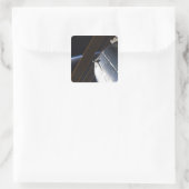 Ein Teil der Internationalen Raumstation Quadratischer Aufkleber (Tasche)