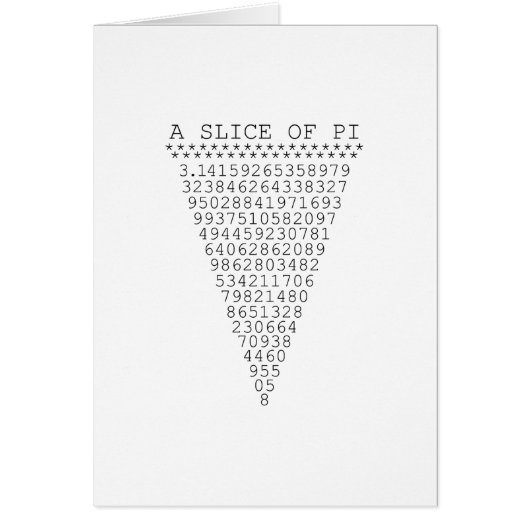 Ein Teil der Pi-Zahlen (Vorne)