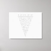 Ein Teil der Pi-Zahlen Leinwanddruck (Vorderseite)