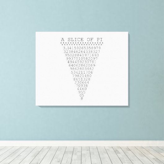 Ein Teil der Pi-Zahlen Leinwanddruck (Insitu (Holzboden))