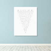 Ein Teil der Pi-Zahlen Leinwanddruck (Insitu (Holzboden))