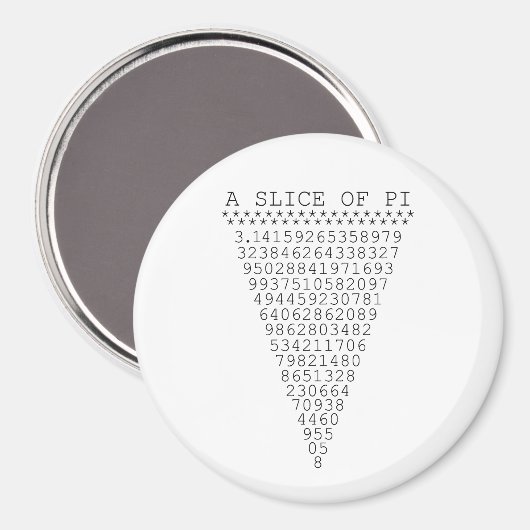 Ein Teil der Pi-Zahlen Magnet (Vorderseite/Rückseite)