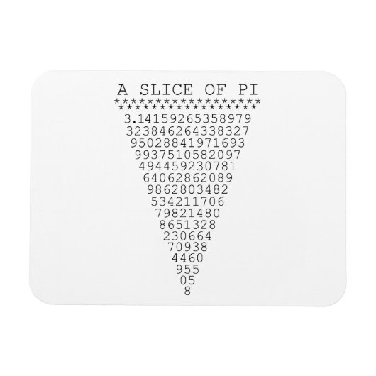 Ein Teil der Pi-Zahlen Magnet (Horizontal)