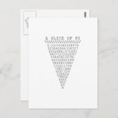 Ein Teil der Pi-Zahlen Postkarte (Vorne/Hinten)