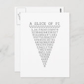 Ein Teil der Pi-Zahlen Postkarte (Vorne/Hinten)