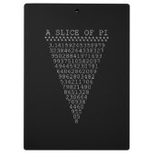 Ein Teil der Pi-Ziffern Klemmbrett (Rückseite)