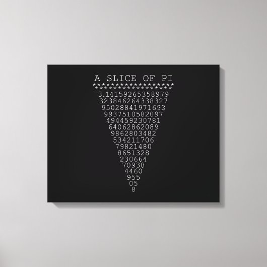 Ein Teil der Pi-Ziffern Leinwanddruck (Vorderseite)