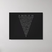 Ein Teil der Pi-Ziffern Leinwanddruck (Vorderseite)