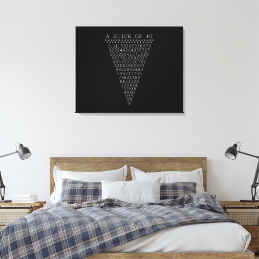 Ein Teil der Pi-Ziffern Leinwanddruck (Insitu (Schlafzimmer))