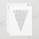 Ein Teil der Pi-Ziffern Postkarte (Vorne/Hinten)