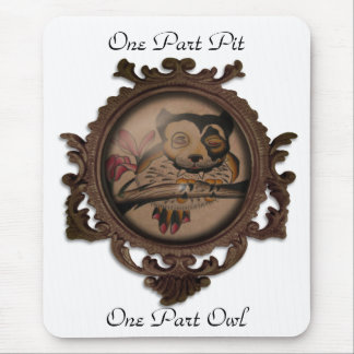 Ein Teil-Grube, ein Teil-Eule Mousepad