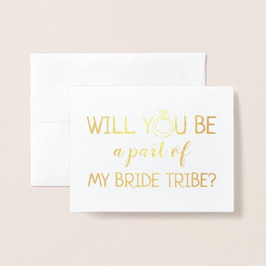 Ein Teil meines Brautstamms | Funny Bridesmaid Folienkarte (Vorderseite mit Umschlag)