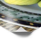 Ein Teller mit frischen Figuren aus dem Mittelmeer Fotodruck (Ecke)