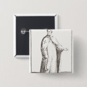 Ein Templar in seiner Gewohnheit: Weiß mit einem Button (Vorne & Hinten)