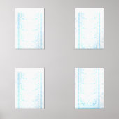 Ein Teppich mit blauen und weißen kreativen Künste Bilderwand Sets (Vorderseite)