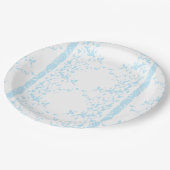 Ein Teppich mit blauen und weißen kreativen Künste Pappteller (Schrägansicht)