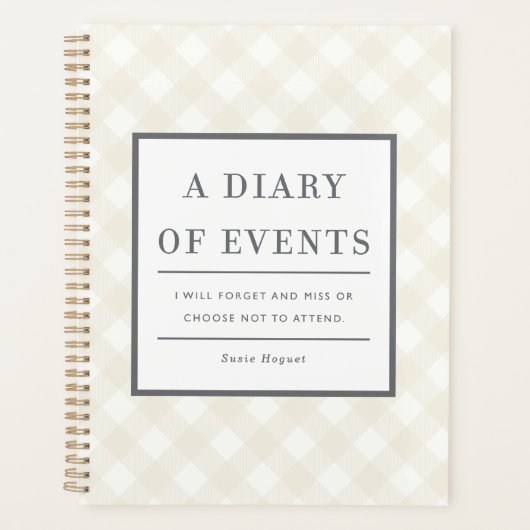 Ein Terminkalender, den ich vergessen oder nicht b Planer (Vorderseite)