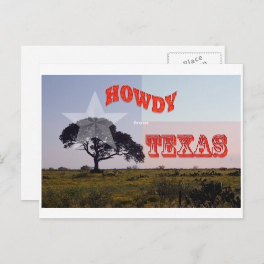 Ein Texas Howdy! Postkarte (Vorne/Hinten)