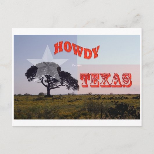 Ein Texas Howdy! Postkarte (Vorderseite)