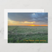 Ein Texas Panhandle Sunset ungefiltert Postkarte (Vorne/Hinten)
