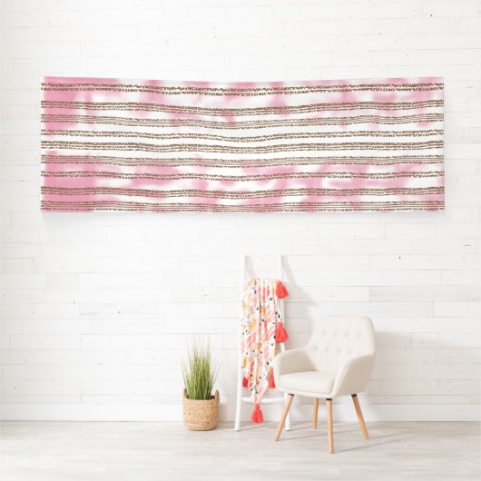 Ein Textil mit einem Muster in Rosa und Weiß Banner (Insitu)