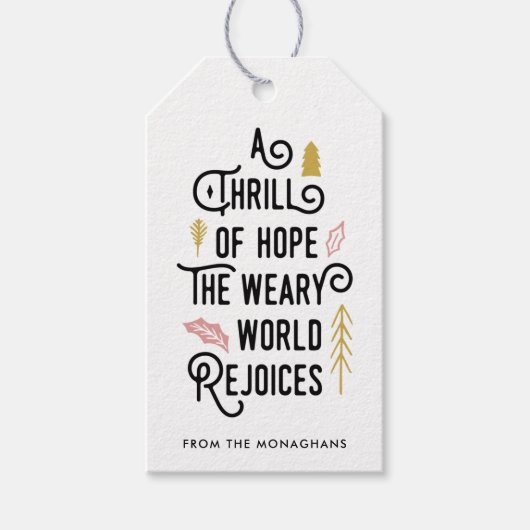 Ein Thrill der Hoffnung Geschenkanhänger (Vorderseite)