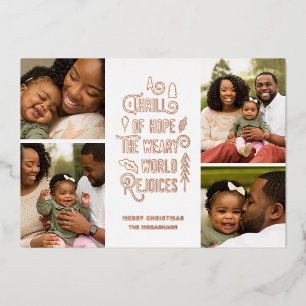 Ein Thrill der Hoffnung Moderne Fotocollage Weih Folien Feiertagskarte