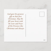 Ein Thrill der Hoffnung Weihnachtslied und Krippe Feiertagspostkarte (Rückseite)