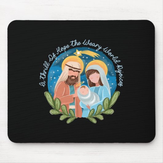 Ein Thrill Hoffnung Die müde Welt freut sich über Mousepad (Vorne)