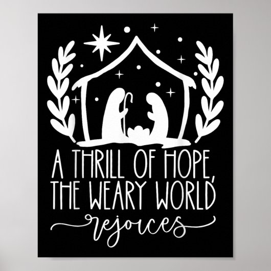 Ein Thrill Hoffnung Krippe Christlich Merry Christ Poster (Vorne)