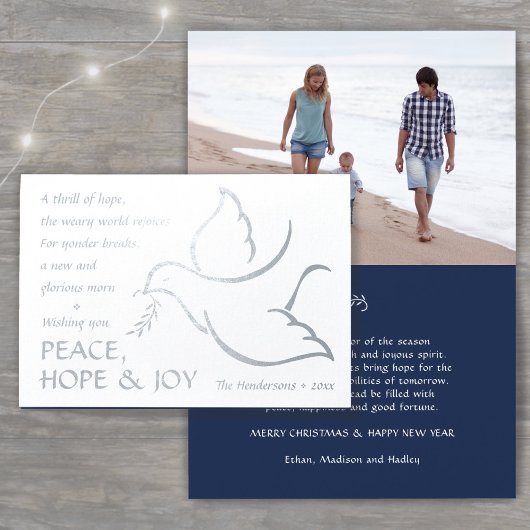 Ein Thrill Holiday Dove 1 Foto Peace & Joy Folienkarte