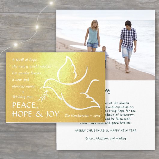 Ein Thrill Holiday Dove Peace & Joy 1 Foto Folienkarte