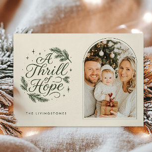 Ein Thrill von Hope Religious Arch Foto Feiertagskarte