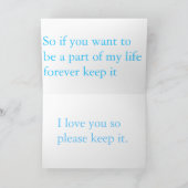 Ein Ticket für meine Gehörten Karte (Innenseite)