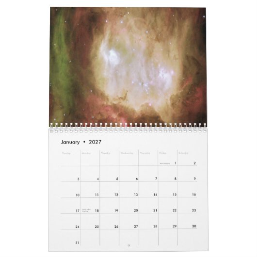 Ein tiefer Raum Stellar Spektakulär Kalender (Jan 2027)