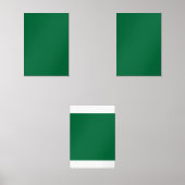 Ein tiefgrüner Hintergrund im Kontrast zu einem kn Bilderwand Sets (Vorderseite)