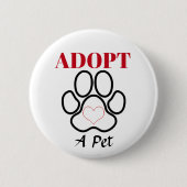 Ein Tier adoptiert Button (Vorderseite)
