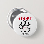 Ein Tier adoptiert Button (Vorne & Hinten)
