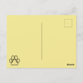 Ein Tier adoptiert Postkarte (Rückseite)