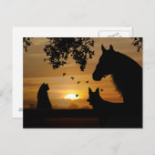 Ein Tier Lover hat eine reizvolle Postkarte (Vorne/Hinten)