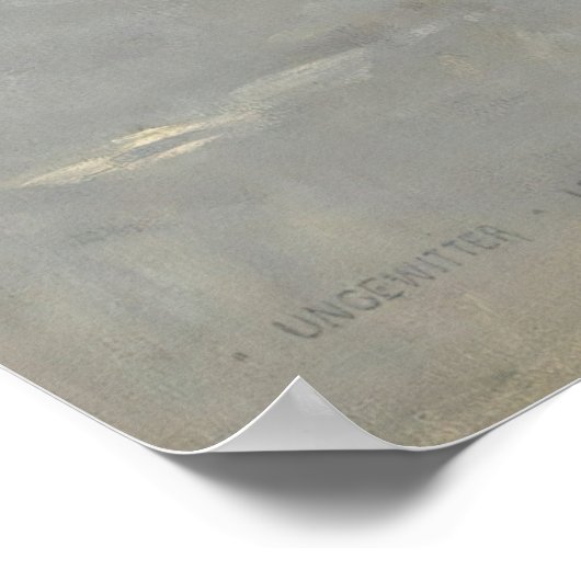 Ein Tiger, der im Schnee von Hugo Ungewitter prowl Poster (Ecke)