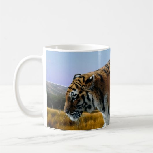 Ein Tiger, der ins Wasser geht Kaffeetasse (Links)