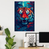 Ein Tiger im Dschungel Poster Kunst, Dichtung und (Heimbüro)