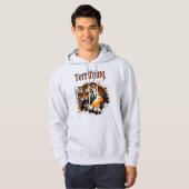 Ein Tiger in Flammen Hoodie (Vorne ganz)