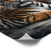 Ein Tiger mit ihrem Hund Poster (Ecke)