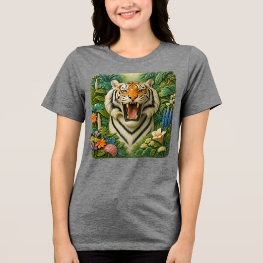 Ein Tiger Tri-Blend Shirt (Vorderseite)