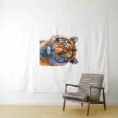 Ein Tigergesicht Wandteppich (Beispiel (Horizontal))